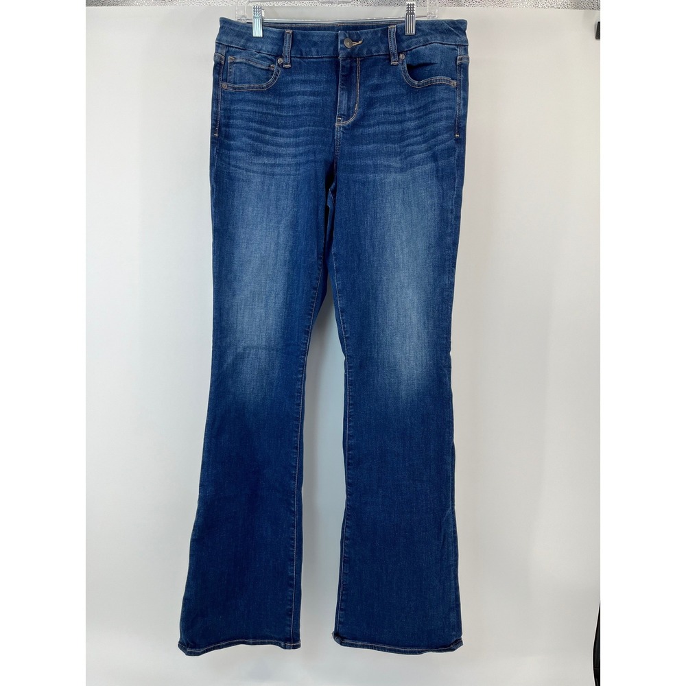 American Eagle Curvy Kick Boot Womens 14 X-Long Blue Denim High Rise Jeans